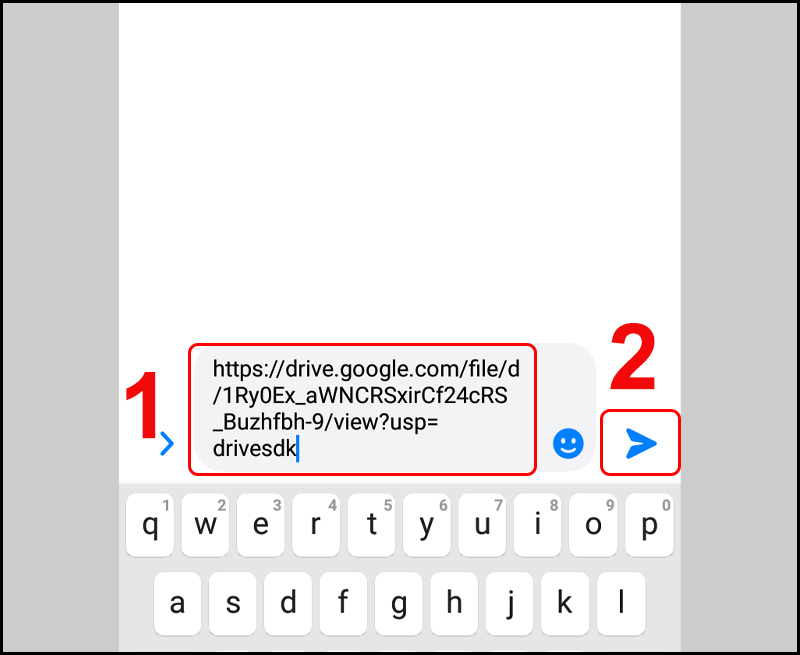 Mở cuộc trò chuyện trên Messenger rồi dán liên kết
